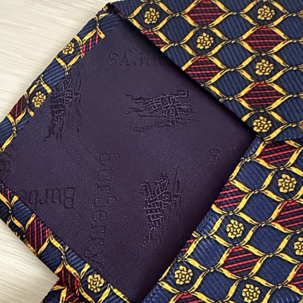 Burberry Multicolor Diamond Pattern Tie - Picture 3 of 7